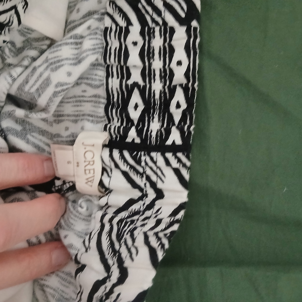 J. Crew Black and White Patterned High Waist Shorts - Picture 4 of 4